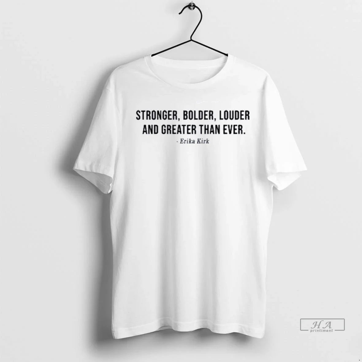 Trendy Officials Erika Kirk Stronger Bolder Louder - Adult & Kids T-Shirts, Sweatshirts & Hoodies apparel design preview 1