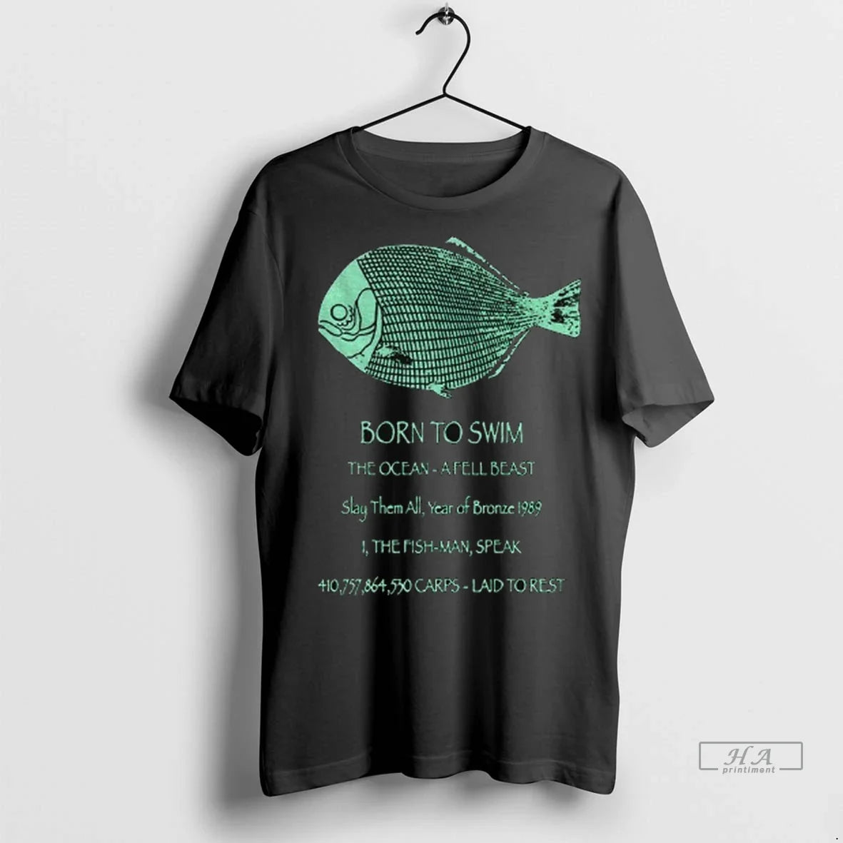 Trendy Officials Fish Born To Swim The Ocean A Fell - Adult & Kids T-Shirts, Sweatshirts & Hoodies apparel design preview 1
