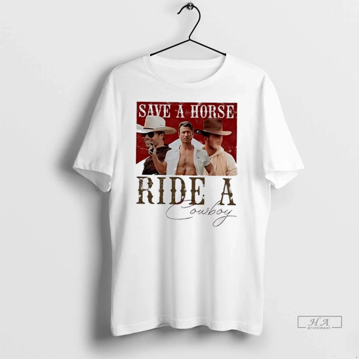 Trendy Officials Glen Powell Save A Horse Ride Cowboy - Adult & Kids T-Shirts, Sweatshirts & Hoodies apparel design preview 1
