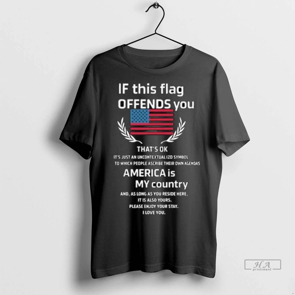 Trendy Officials If This Flag Offends You America Is - Adult & Kids T-Shirts, Sweatshirts & Hoodies apparel design preview 1