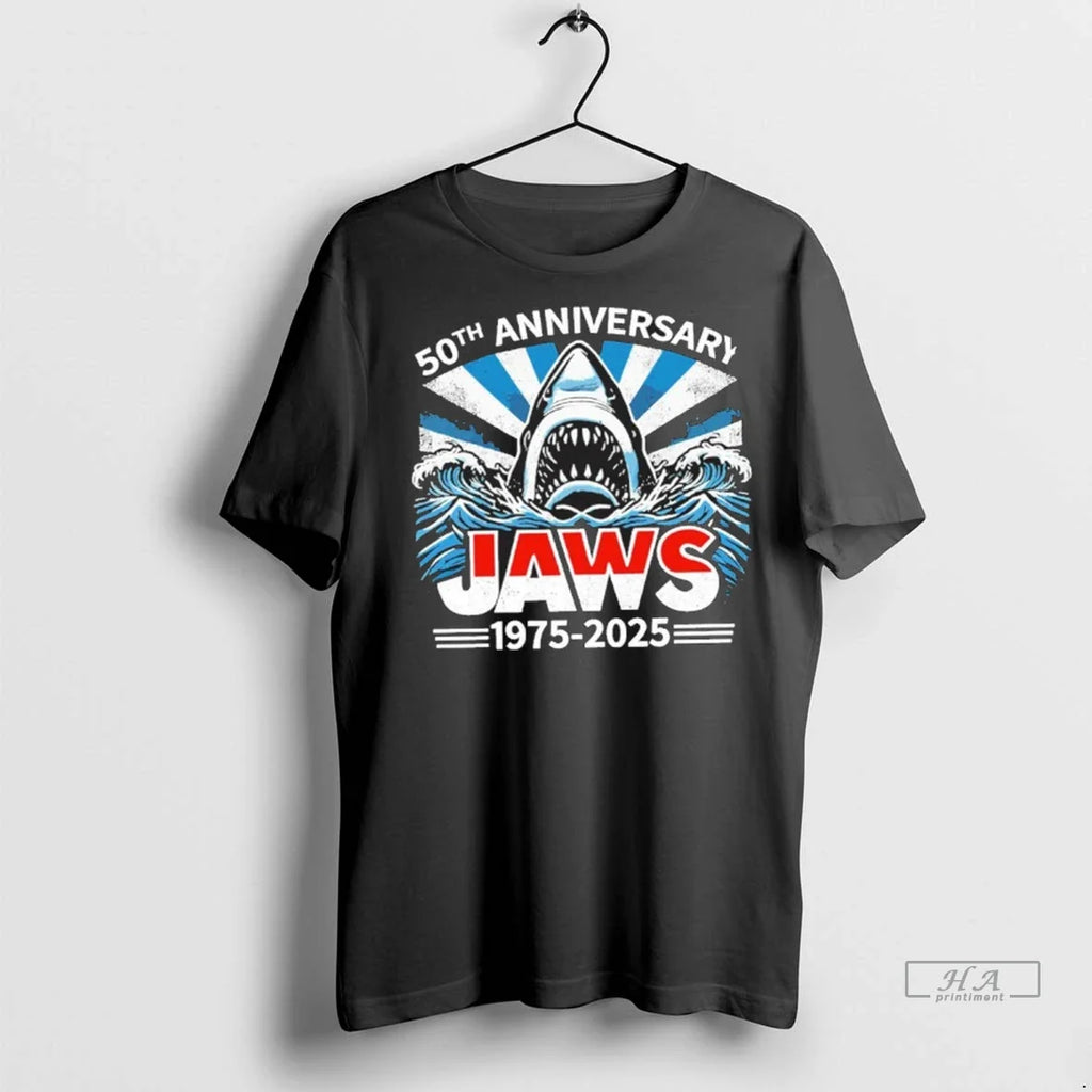 Trendy Officials Jaws 50th Anniversary 1975 2025 - Adult & Kids T-Shirts, Sweatshirts & Hoodies apparel design preview 1