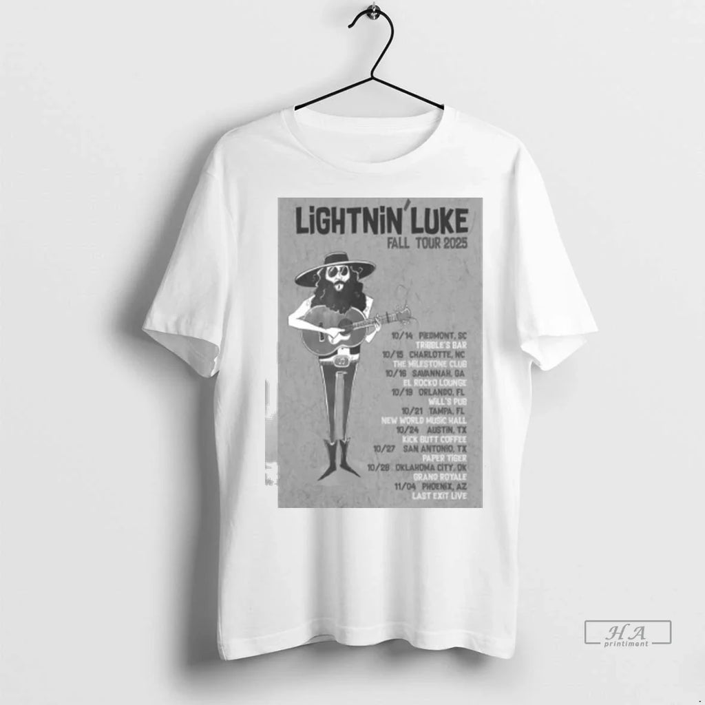 Trendy Officials Lightnin Luke Fall Tour 2025 Ladies - Adult & Kids T-Shirts, Sweatshirts & Hoodies apparel design preview 1