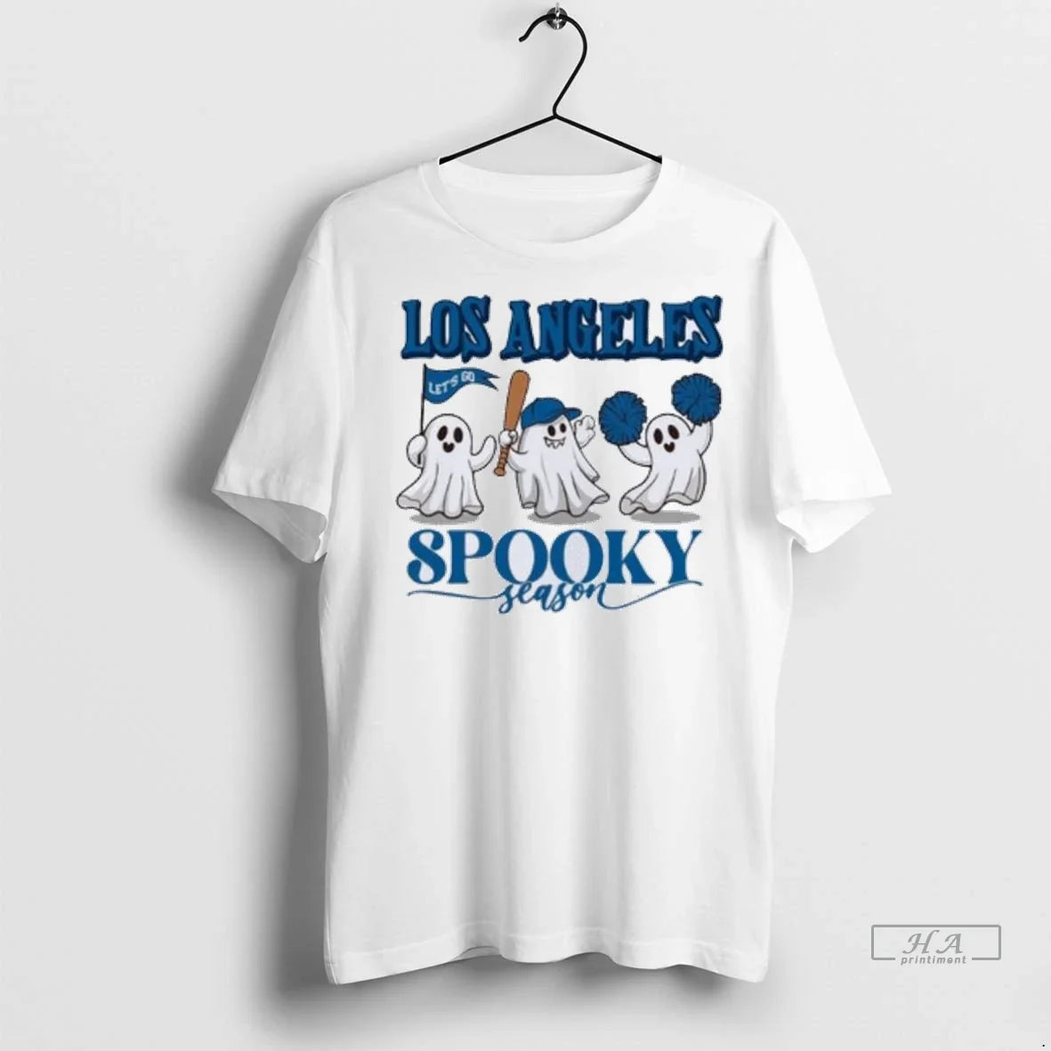 Trendy Officials Los Angeles Dodgers Ghost Baseball - Adult & Kids T-Shirts, Sweatshirts & Hoodies apparel design preview 1