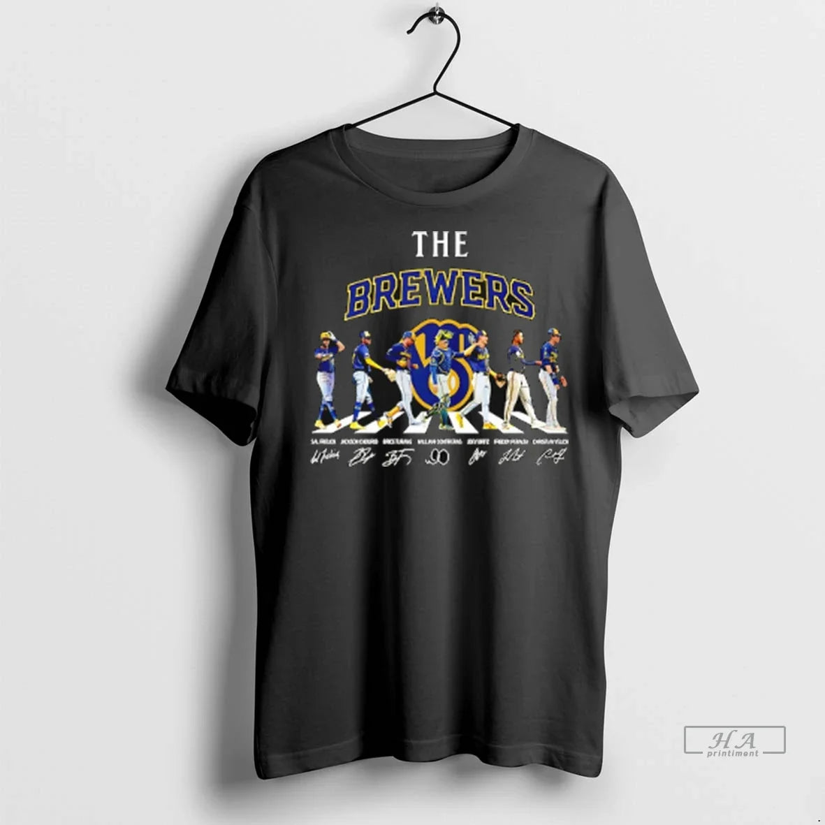 Trendy Officials Milwaukee Brewers Players Abbey Road - Adult & Kids T-Shirts, Sweatshirts & Hoodies apparel design preview 1