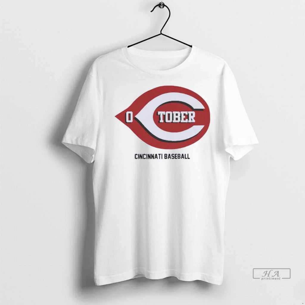 Trendy Officials Redtober Cincinnati October Baseball - Adult & Kids T-Shirts, Sweatshirts & Hoodies apparel design preview 1