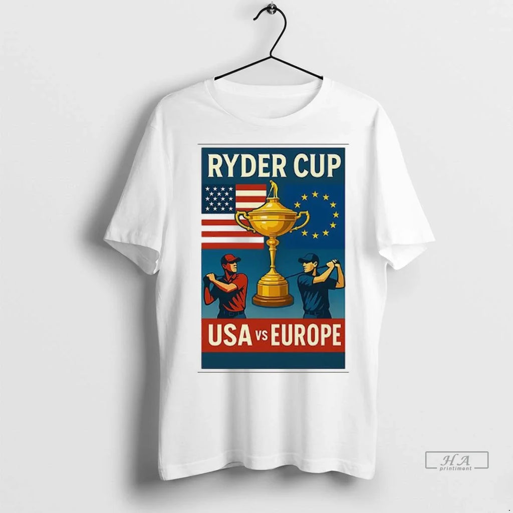 Trendy Officials Ryder Cup 2025 Usa Vs Europe Comic - Adult & Kids T-Shirts, Sweatshirts & Hoodies apparel design preview 1