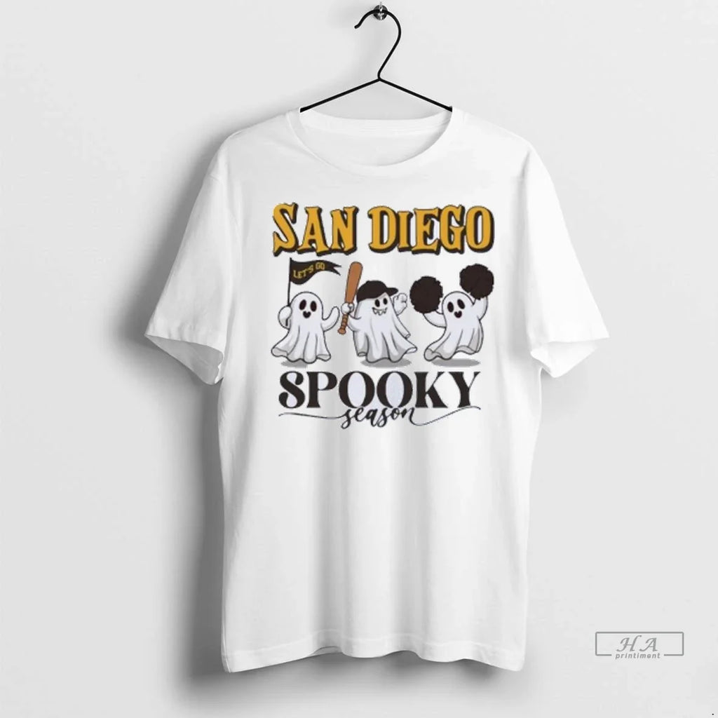 Trendy Officials San Diego Padres Ghost Baseball - Adult & Kids T-Shirts, Sweatshirts & Hoodies apparel design preview 1