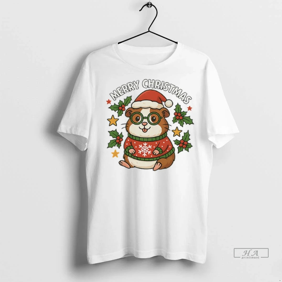 Trendy Officials Santa Guinea Pig Merry Christmas - Adult & Kids T-Shirts, Sweatshirts & Hoodies apparel design preview 1