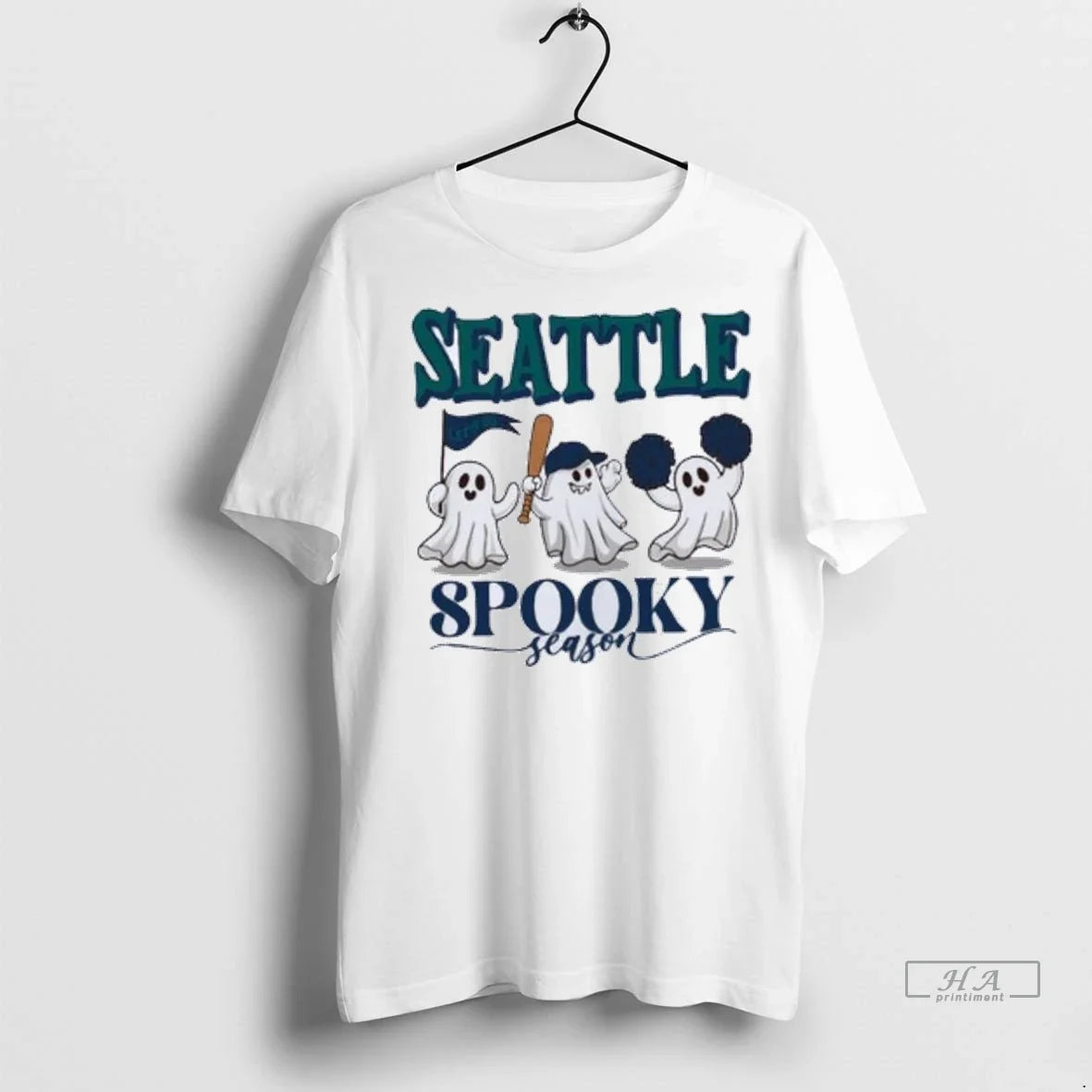 Trendy Officials Seattle Mariners Ghost Baseball - Adult & Kids T-Shirts, Sweatshirts & Hoodies apparel design preview 1