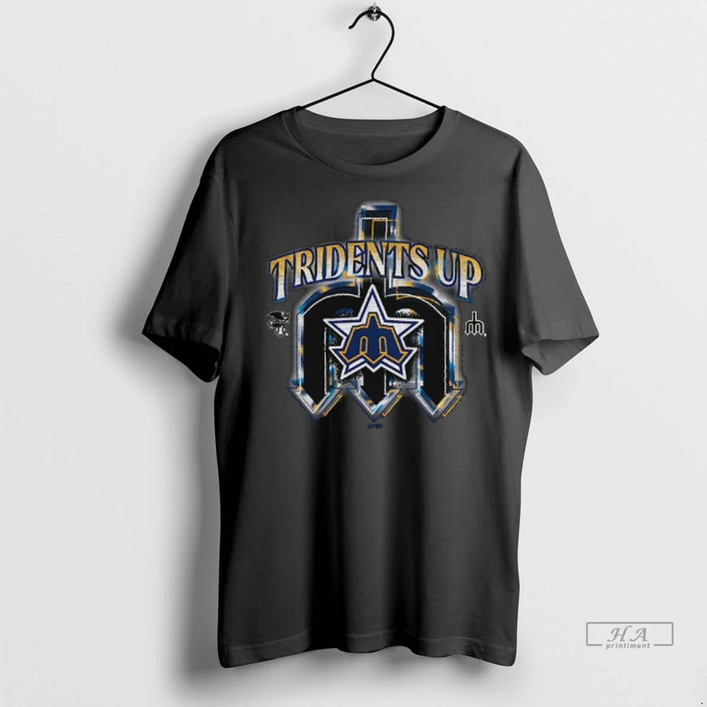 Trendy Officials Seattle Mariners Tridents Up Mlb - Adult & Kids T-Shirts, Sweatshirts & Hoodies apparel design preview 1