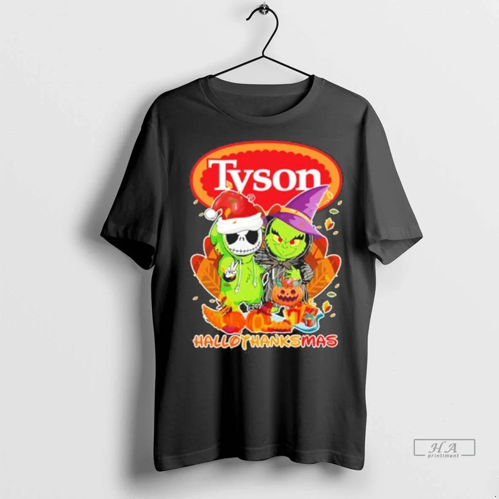 Trendy Officials The Grinch And Santa Jack Tyson Logo - Adult & Kids T-Shirts, Sweatshirts & Hoodies apparel design preview 1