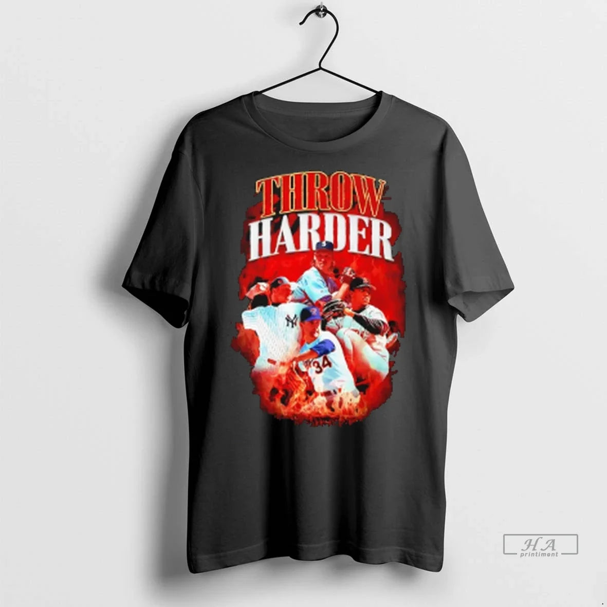 Trendy Officials Throw Harder Baseball Player Collage - Adult & Kids T-Shirts, Sweatshirts & Hoodies apparel design preview 1