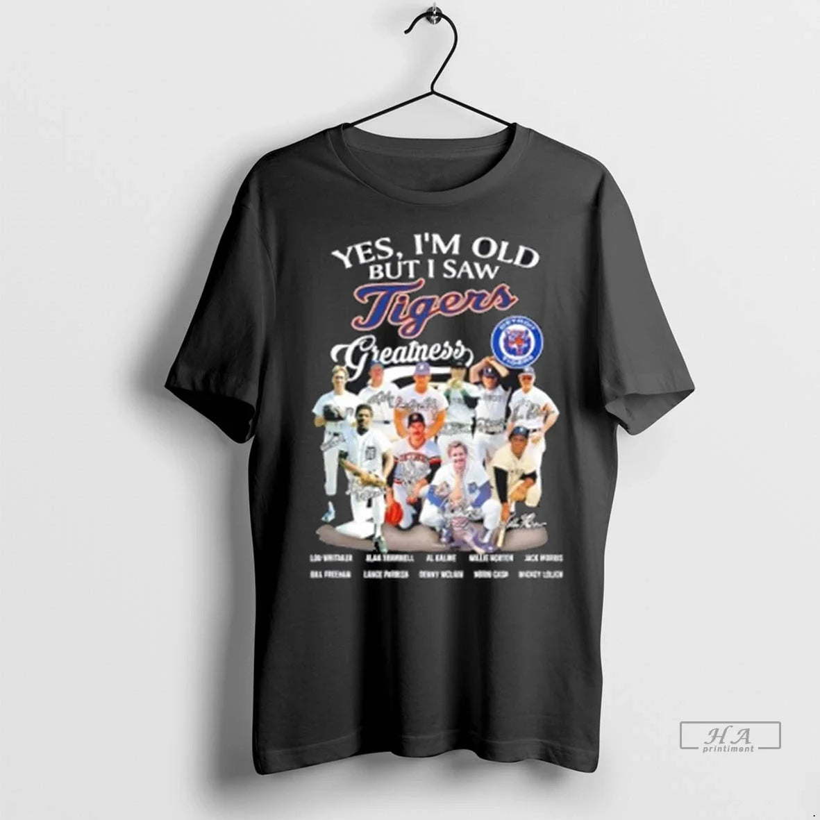 Trendy Officials Yes Im Old But I Saw Detroit Tigers - Adult & Kids T-Shirts, Sweatshirts & Hoodies apparel design preview 1