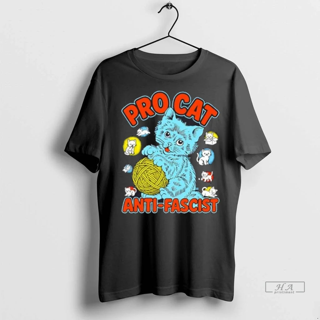 Trendy Pro Cat Anti Fascist Sweater - Adult & Kids T-Shirts, Sweatshirts & Hoodies apparel design preview 1