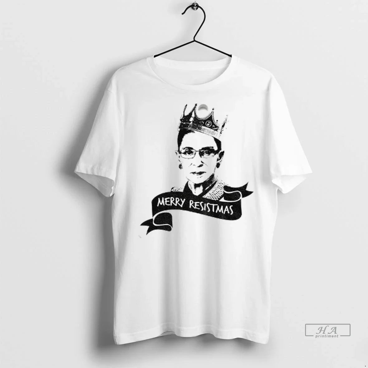 Trendy Ruth Bader Ginsburg King Merry Resistmas - Adult & Kids T-Shirts, Sweatshirts & Hoodies apparel design preview 1