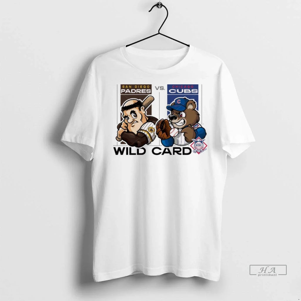 Trendy San Diego Padres Vs Chicago Cubs 2025 Mlb Wild - Adult & Kids T-Shirts, Sweatshirts & Hoodies apparel design preview 1