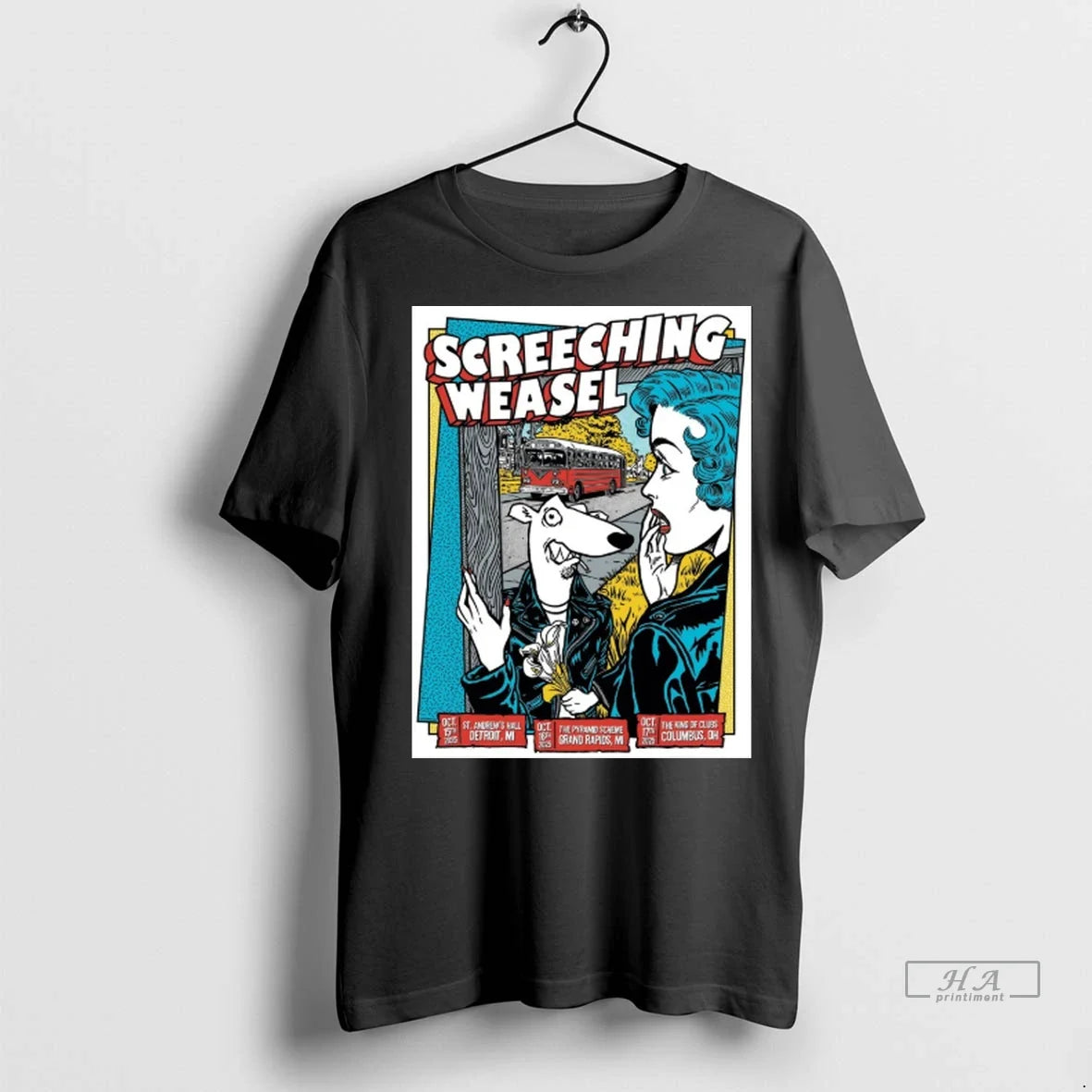 Trendy Screeching Weasel October 15 2025 St Andrews - Adult & Kids T-Shirts, Sweatshirts & Hoodies apparel design preview 1