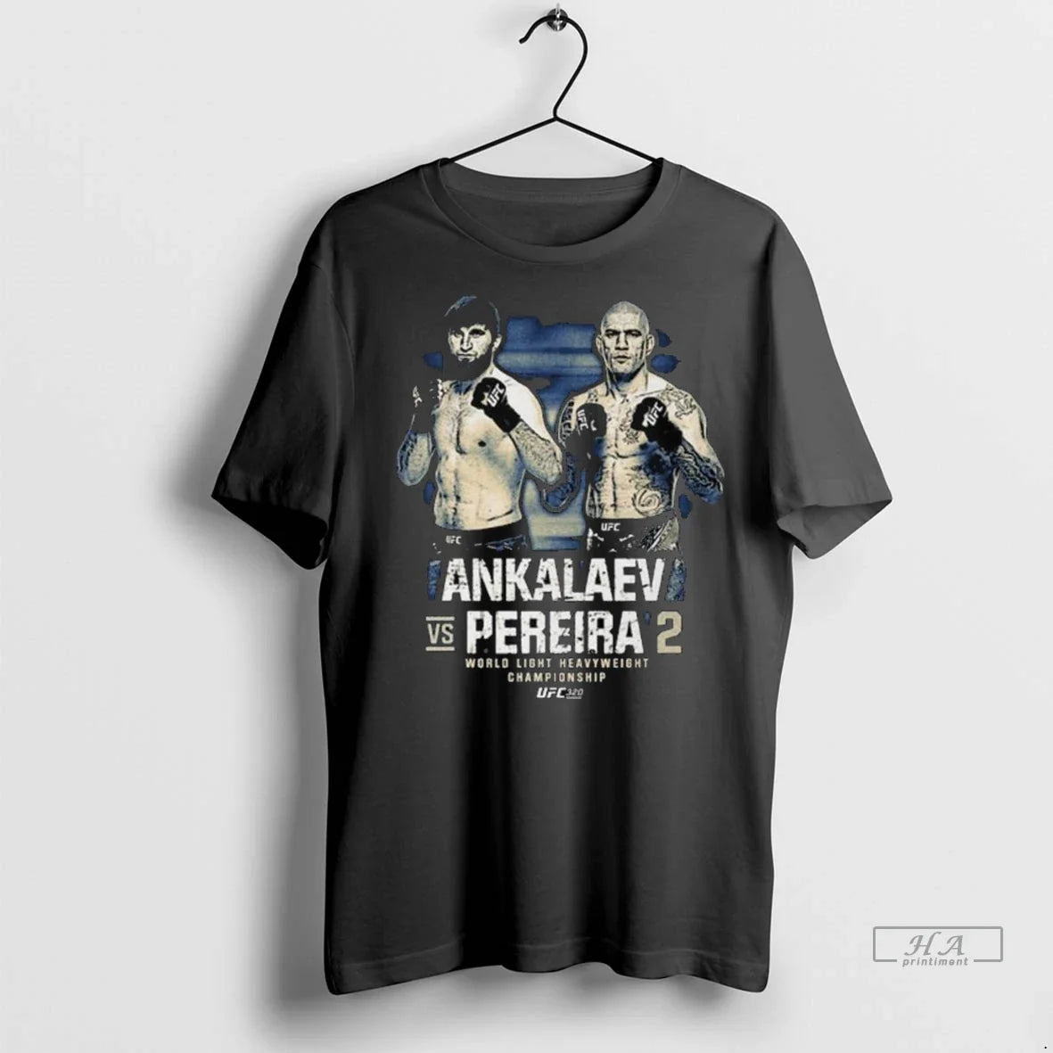 Trendy Ufc 320 Ankalaev Vs Pereira 2 Bitmap Long - Adult & Kids T-Shirts, Sweatshirts & Hoodies apparel design preview 1