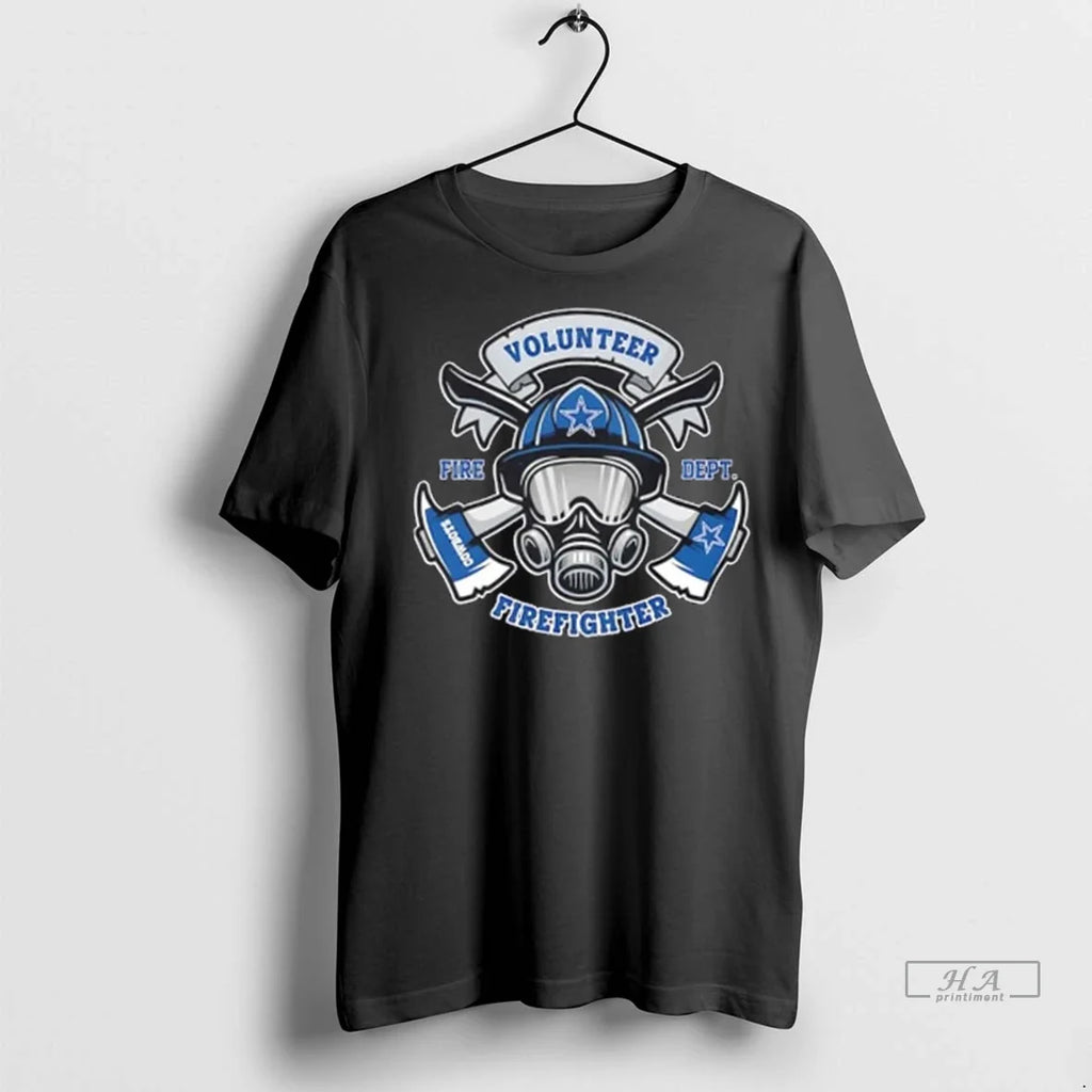 Trendy Volunteers Fire Dept Firefighter Dallas - Adult & Kids T-Shirts, Sweatshirts & Hoodies apparel design preview 1