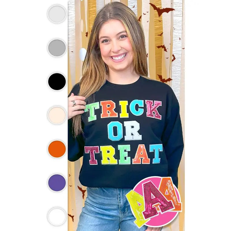 Trick Treat Sequin - Adult & Kids T-Shirts, Sweatshirts & Hoodies apparel design preview 1