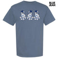 Triple Blue Floral Ghosts Comfort Colors 'NLB' - Adult & Kids T-Shirts, Sweatshirts & Hoodies apparel design preview 1