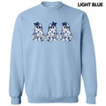 Triple Blue Floral Ghosts 'NLB' - Adult & Kids T-Shirts, Sweatshirts & Hoodies apparel design preview 1