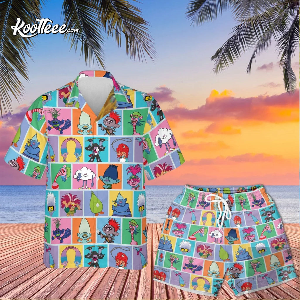 Trolls Birthday Movie Gift Hawaiian And Shorts - Adult & Kids T-Shirts, Sweatshirts & Hoodies apparel design preview 1