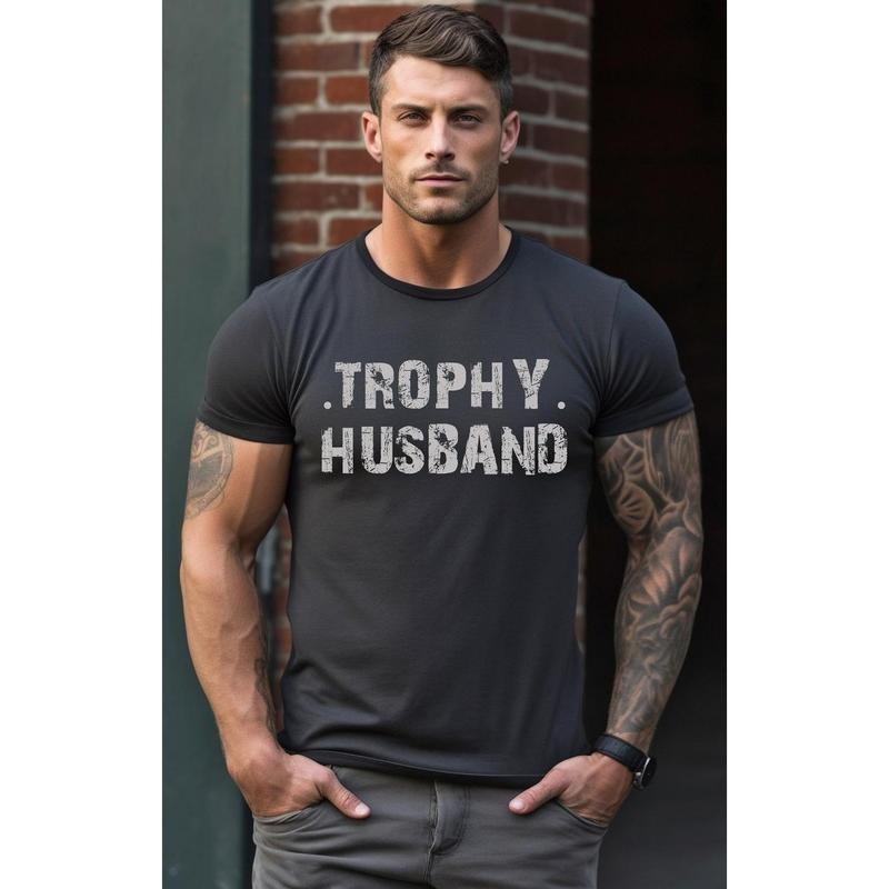 Trophy Husband Him Funny Wife Anniversary Present - Adult & Kids T-Shirts, Sweatshirts & Hoodies apparel design preview 1