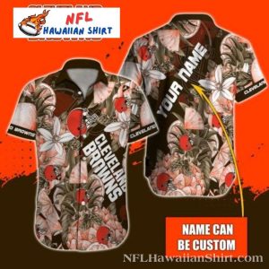 Tropical Blossom Blitz Personalized Cleveland Browns - Adult & Kids T-Shirts, Sweatshirts & Hoodies apparel design preview 1