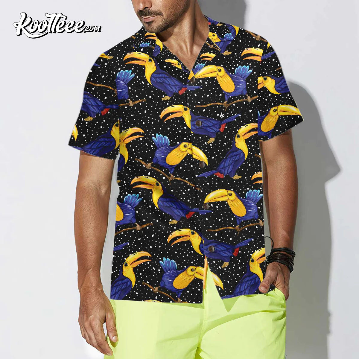 Tropical Colorful Toucan Summer Hawaiian - Adult & Kids T-Shirts, Sweatshirts & Hoodies apparel design preview 1