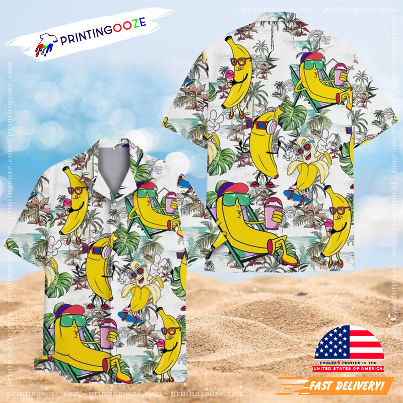 Tropical Cool Banana Hawaiian - Adult & Kids T-Shirts, Sweatshirts & Hoodies apparel design preview 1