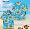 Tropical Dinosaur Surfing Hawaiian - Adult & Kids T-Shirts, Sweatshirts & Hoodies apparel design preview 1
