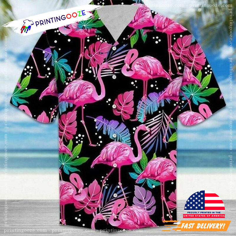 Tropical Flower Flamingo Hawaiian - Adult & Kids T-Shirts, Sweatshirts & Hoodies apparel design preview 1