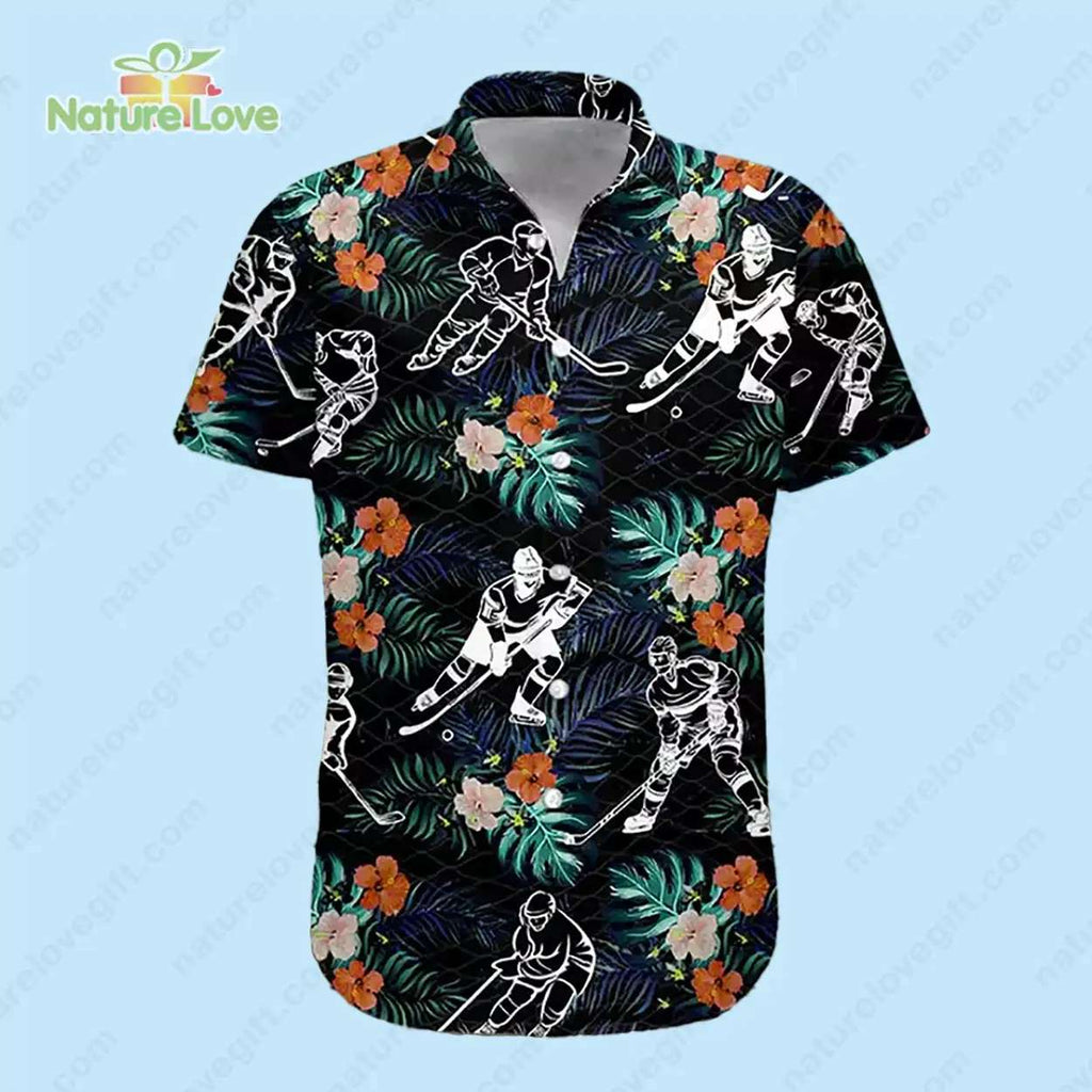 Tropical Hockey NHL Hawaiian Lovers Gift - Adult & Kids T-Shirts, Sweatshirts & Hoodies apparel design preview 1