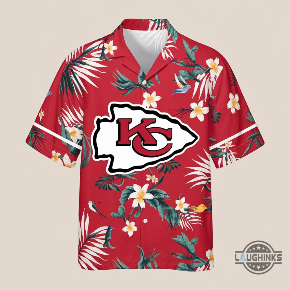 Tropical Kc Chiefs Red Hawaiian - Adult & Kids T-Shirts, Sweatshirts & Hoodies apparel design preview 1
