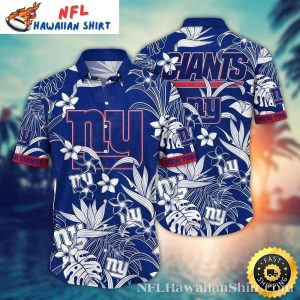 Tropical Night NY Giants Aloha Midnight Navy Monstera - Adult & Kids T-Shirts, Sweatshirts & Hoodies apparel design preview 1