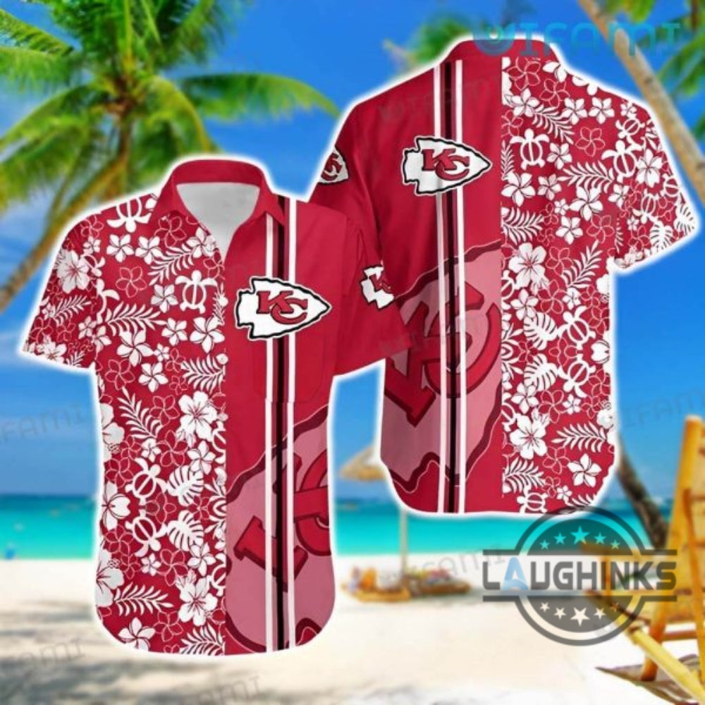 Tropical Turtle Kc Chiefs Hawaiian - Adult & Kids T-Shirts, Sweatshirts & Hoodies apparel design preview 1
