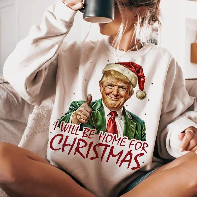 Tru.M.P I'Ll Be Home Trum.Pp Funny Merry Republican - Adult & Kids T-Shirts, Sweatshirts & Hoodies apparel design preview 1