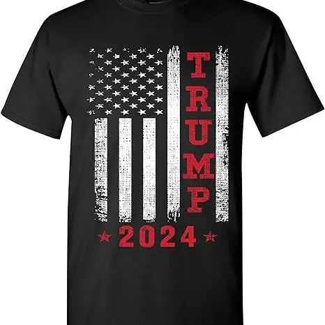Trum 2024 American Flag Vintage Short Sleeve Election - Adult & Kids T-Shirts, Sweatshirts & Hoodies apparel design preview 1