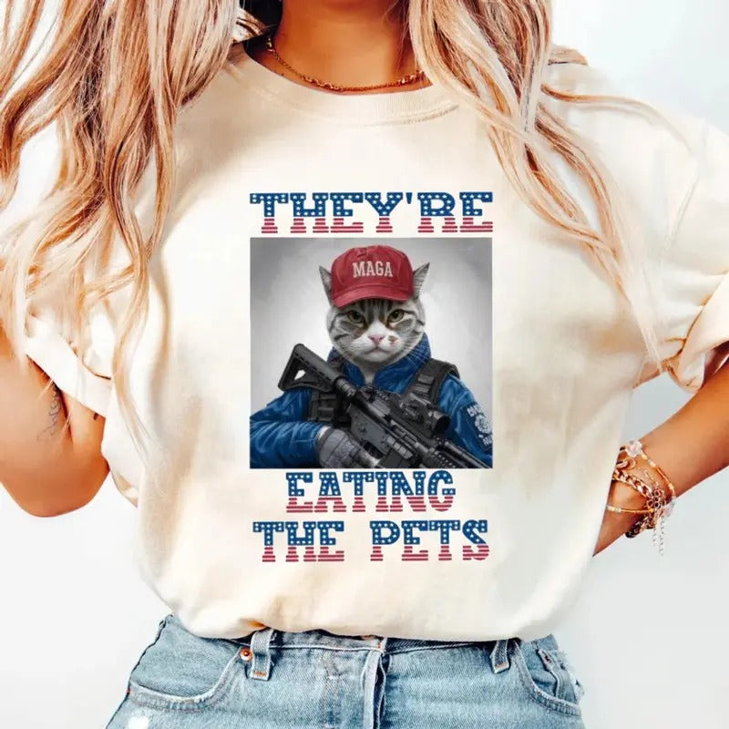 Trum.P Vs Kamalla Debate They'Re Eating Pets Humorous - Adult & Kids T-Shirts, Sweatshirts & Hoodies apparel design preview 1