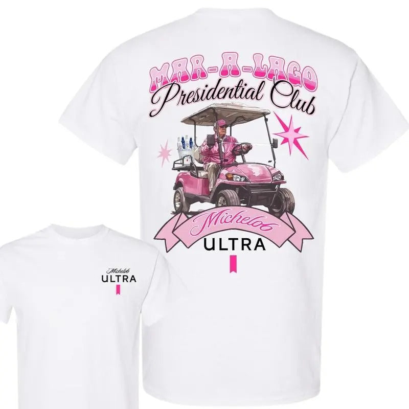 Trummp Club Michelob Ultra Beer Pink 2024 Trump Fan - Adult & Kids T-Shirts, Sweatshirts & Hoodies apparel design preview 1