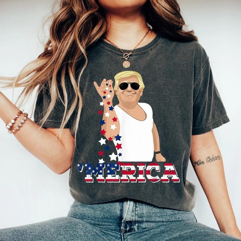 Trump 'Merica Bae Funny 4th July Salt Top Womenswear - Adult & Kids T-Shirts, Sweatshirts & Hoodies apparel design preview 1
