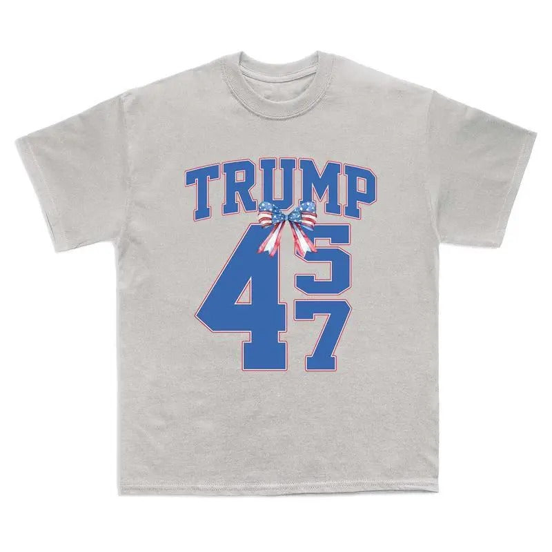 Trump 2024 Coquette Bow President 45 47 47th Won - Adult & Kids T-Shirts, Sweatshirts & Hoodies apparel design preview 1