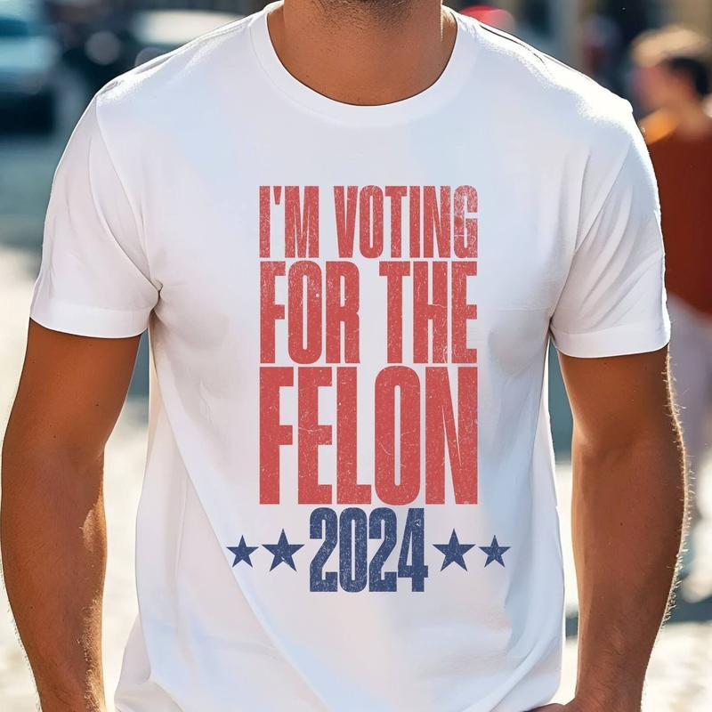 Trump 2024 MAGA Conservative I'M Voting Felon - Adult & Kids T-Shirts, Sweatshirts & Hoodies apparel design preview 1