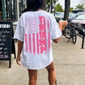 Trump 2024 Pink American Flag 45 47 MAGA Election - Adult & Kids T-Shirts, Sweatshirts & Hoodies apparel design preview 1
