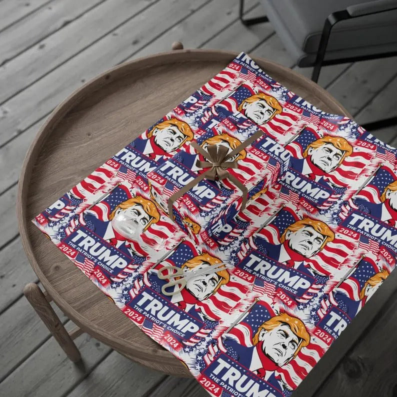Trump 2024 Wrapping Paper MAGA Wrap - Adult & Kids T-Shirts, Sweatshirts & Hoodies apparel design preview 1