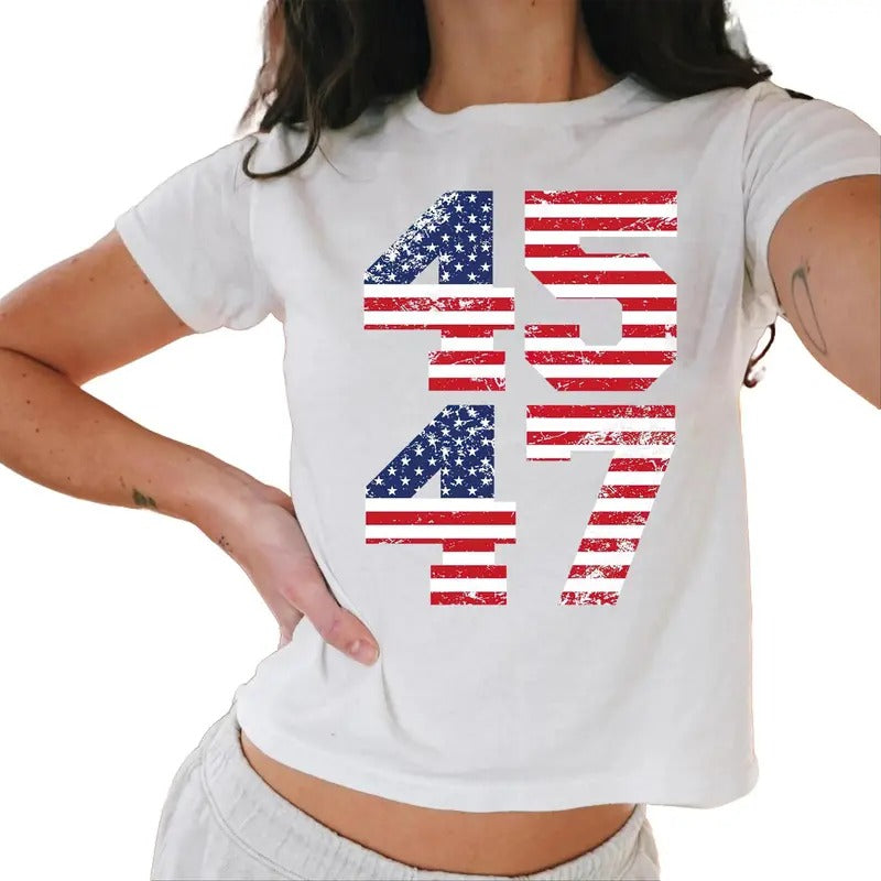 Trump 45 47 Baby 2024 I'Ll Be Back Republican - Adult & Kids T-Shirts, Sweatshirts & Hoodies apparel design preview 1