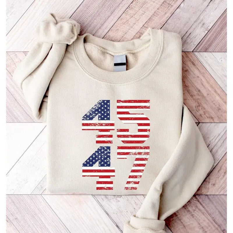 Trump 45 47 Trump2024 I'Ll Be Back Republican - Adult & Kids T-Shirts, Sweatshirts & Hoodies apparel design preview 1