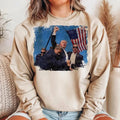 Trump Assasination Shot Trending 2024 Make American - Adult & Kids T-Shirts, Sweatshirts & Hoodies apparel design preview 1