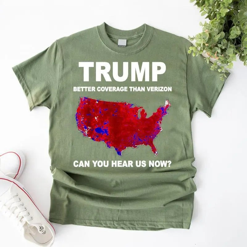Trump Better Coverage Than Verizon Won 47th President - Adult & Kids T-Shirts, Sweatshirts & Hoodies apparel design preview 1